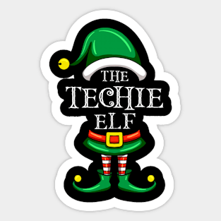 The Techie Elf Matching Family Christmas Pajama Sticker